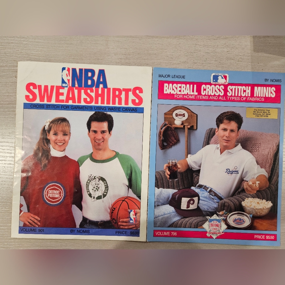 NBA Sweatshirts MLB Baseball Cross Stitch Minis Counted Cross Stitch Charts